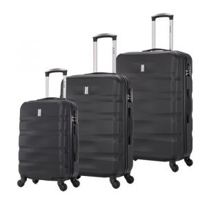 Celims France - Set Valise de Voyage | Valise Grande Taille + Valise Moyenne Taille + Valise Cabine | Ensemble de Bagages | Noir