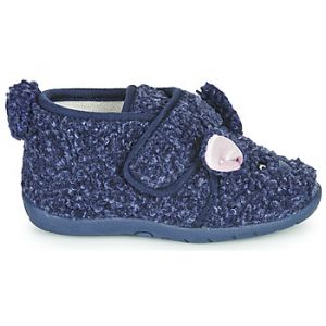 Little Mary Chaussons enfant LAPINVELCRO Bleu - Taille 18,19,20,21,22,23