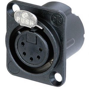 Neutrik Xlr embase femelle, contacts droits NC5FD-LX-B Nombre de pôles: 5 noir 1 pc(s)