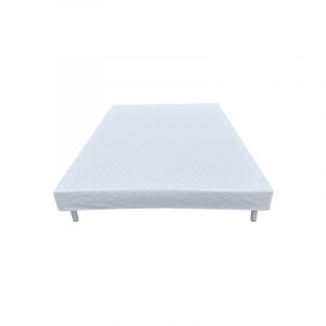 Kosmi Sommier tapissier &agrave; lattes 90x190cm sur pieds pour lit 1 place