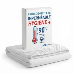 Sweet Night Sweetnight - Prot&egrave;ge-matelas 160x200 cm 100% Imperm&eacute;able - Forme Drap Housse - Lavable &agrave; 90&deg;C - Certification Oeko-Tex