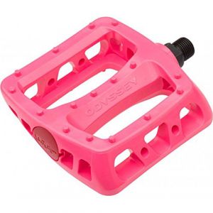 Odyssey BMX Pédales Twisted PC | Rose | Plastique