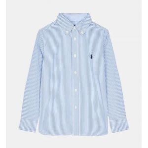 Image de Ralph Lauren Chemise slim coton rayé Bleu Polo - Couleur Bleu - Taille 2-4 ans