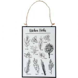 Nature Print - Tableau en verre herbes aromatiques