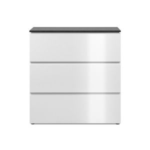 Calicosy Commode 3 tiroirs L88,5 cm - brest - Gris