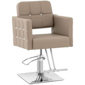 Fauteuil de coiffure Cottam avec repose-pieds hauteur d'assise 45-55cm 150kg gris