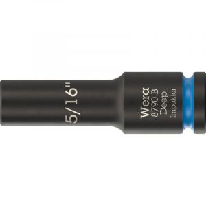 Wera 05005565001 8790 B Douilles Impaktor Deep avec emmanchement 3/8", 5/16" x 63 mm