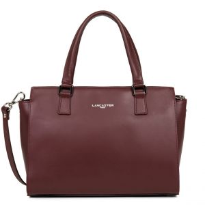 Lancaster Sac à main Zippée M Smooth 437-03 Bordeaux