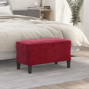 VidaXL Banc Rouge bordeaux 70x35x41 cm Velours