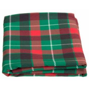 Ruedelafete Nappe pli&eacute;e tissu Tartan rouge/vert/blanc 150 x 240 cm