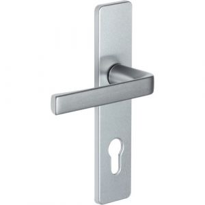 Vachette Poignées sur plaques clé L - entraxe 165 mm - anodinox - Kaza