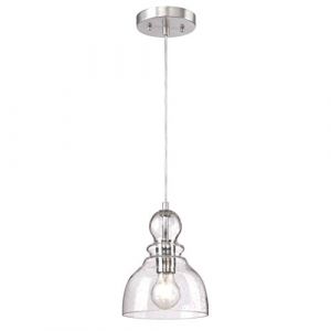 Westinghouse Lighting 63564 Luminaire suspendu d'intérieur à une lampe, finition cuivre lavé avec verre granuleux clair