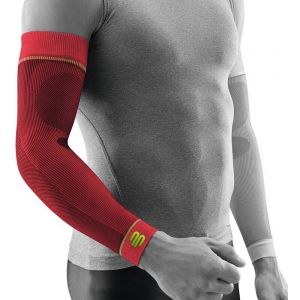 Bauerfeind Sports Compression Manches, rouge M (Long) Manchettes & jambières running
