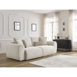 Bobochic Canap&eacute; droit convertible Canap&eacute; droit convertible coffre lucien gros c&ocirc;tel&eacute; doux Beige - Beige