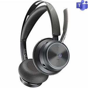 HP Poly Voyager Focus 2 - Micro-casque - sur-oreille - Bluetooth - sans fil, filaire - Suppresseur de bruit actif - USB-A via adaptateur Bluetooth - noir - Certifié pour Microsoft Teams