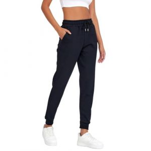 Pantalons de survêtement COMEOR pour femmes : pantalons de sport longs en coton, pantalons d'entraînement, pantalons décontractés pour femmes à coupe classique pour le fitness, le yoga, les loisirs
