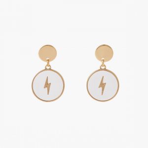 BalaBooste Pendantes Femme Avec Eclair Dans Médaille Transparente - 3502456532939 Métal Doré
