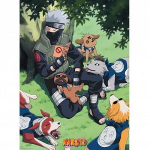 Abystyle NARUTO Poster Kakashi et ses chiens (52 x 38 cm)