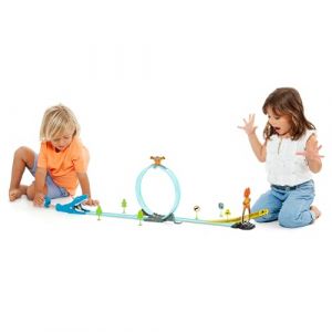Molto Piste de Voiture à 360º pour garçons et Filles. Modèle Dinosaur Rex et Shark Track. Comprend Une Voiture et 6 Accessoires. (Shark)