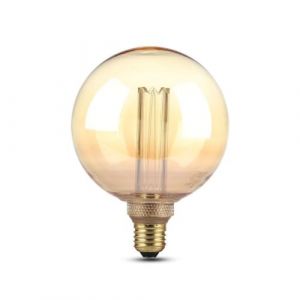 V-TAC VT-2195 Ampoule globe led art E27 G125 Filament 4W couverture ambre blanc chaud 1800K - 7475