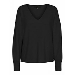 Vero Moda Pull col en V manches longues Noir - Taille 38