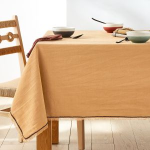 Nappe en li oton, Menorca Sable Taille 150X150 cm;150X200 cm;150X250 cm;150X300 cm