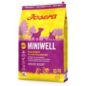 Josera Miniwell (1 x 10 kg) | Nourriture pour Chiens de Petite Taille | Formule Extra Compatible avec la volaille | Nourriture sèche de qualité supérieure pour Chiens Adultes | 1 Paquet