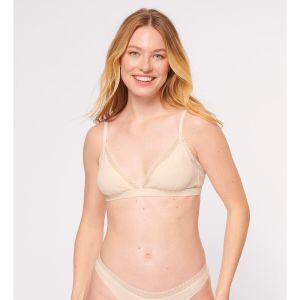 Sloggi Bralette Go Ribbed Coton BIO Ecru Angora - Taille L;M;S;XL;XS