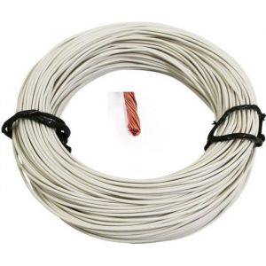 Cyclingcolors Fil électrique blanc au mètre 0,75 mm² câble faisceau cuivre multibrin voiture moto scooter quad camion remorque