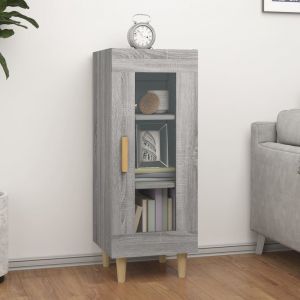 VidaXL Buffet Sonoma gris 34,5x34x90 cm Bois d'ing&eacute;nierie Gris