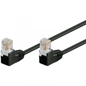 Goobay INTELLINET - INTELLINET ICOC U5EB BKA-005 CABLE R&Eacute;SEAU PATCH angulation 90&egrave;me CCA CAT. 5E UTP NOIR 0,5 M