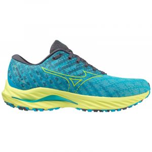 Image de Mizuno Wave Inspire 19 - Chaussures running homme Jet Blue Bolt Neon Luminous 41