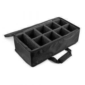 Beamz AC420 Valise souple pour 8 projecteurs PAR LED RGBW BBP44 - Noir, pratique et résistante, 8 compartiments individuels