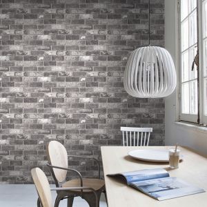 Vtwonen Papier peint intissé Mur Briques Loft 1005 x 52cm Gris