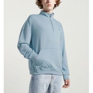 Calvin Klein Sweat droit d'intérieur signature col camionneur Bleu - Couleur Bleu - Taille L