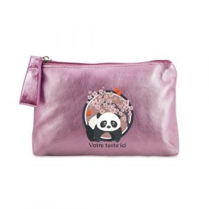 Image de Trousse Rose Maquillage Stylo Poc tte Panda et Fleur de Cerisier