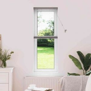 VidaXL Store de Fen&ecirc;tre avec des rideaux Argent Aluminium