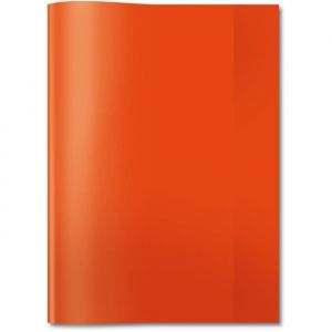 Image de Herma 7492 Protège-cahier transparent A4 en plastique robuste et facile à enfiler pour l'école, rouge, 7492