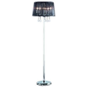 Image de Trio Lampadaire 5 ampoules en chrome avec abat-jour en organza (150 cm)