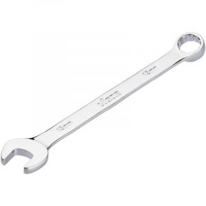 Vigor Clé mixte V7740-15, SW 15 mm, version longue, coudée à 15 °, 6 pans extérieurs et profil double hexagonal, chromée et polie