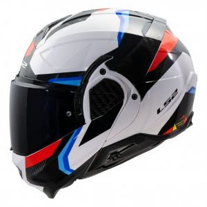 Ls2 Casque Moto Modulable ADVANT II Triple White Blue Red, M