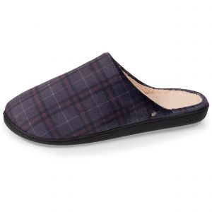 Isotoner Chaussons mules ergo Homme Tartan