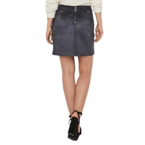 Image de Vero Moda VMDONNADINA FAUXSUEDE Short Skirt GANOOS Jupe, Bleu Gris, M Femme