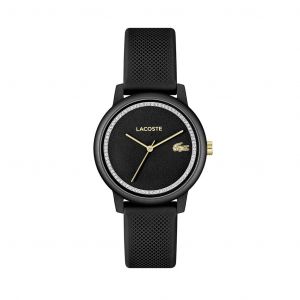 Lacoste Montre Femme .12.12 Go 2001310 - Bracelet Silicone Noir