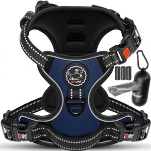 Lovpet Harnais sans traction ni &eacute;tranglement pour chiens et chiots Harnais respirant & souple r&eacute;fl&eacute;chissant Harnais No Pull avec rouleaux de sacs XL