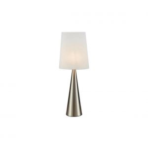 Markslojd Lampe &agrave; poser Conus abat-jour blanc cass&eacute;, nickel