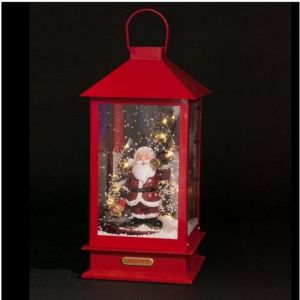 Déco de Noël Lumineuse Lanterne animée et musicale H 38 cm