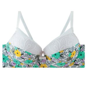 Image de Soutien-gorge ampliforme coque moul&eacute;e multico blanc Roulotte