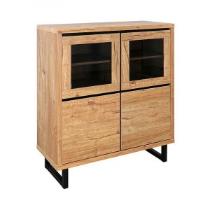 Vitrine petit modèle 2 + 2 portes Sully - Naturel - Meicha