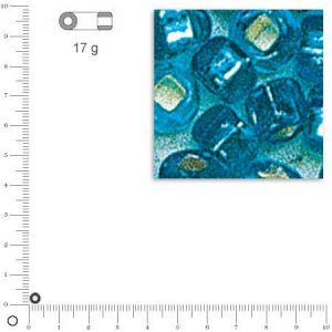 Image de Rayher Perles de rocaille - garniture argent - 4 mm - 17 g - turquoise